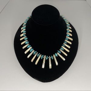 MOP & Turquoise Necklace.